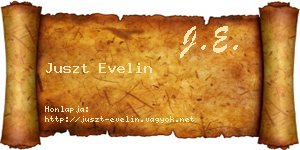 Juszt Evelin névjegykártya