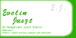 evelin juszt business card